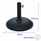 Marbueno Base Parasol Rond 36x29,5 cm 11KG Zwart Tuin, Zwembad en Terras 10444