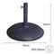 Marbueno Base Parasol Rond Cement 45x36 cm 20KG Zwart Tuin, Zwembad en Terras