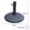 Marbueno Basis Parasol Rond Cement 36x29,5 cm 11KG Grijs Tuin, Zwembad, Terras 10442