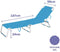 Marbueno Opvouwbare Ligstoel Aluminium Blauw Strand & Zwembad 187X58X24 cm 10460