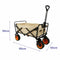 Marbueno Opvouwbare Multifunctionele Kar 200 KG Beige Tuin, Strand, Kamperen 86X50X59 cm