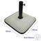Marbueno Parasol Basis Beton 45X45X7,3 cm 25KG Wit Tuin, Zwembad en Terras 10459