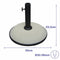 Marbueno Parasol Rond Beton 36x29,5 cm 11KG Wit Tuin, Zwembad en Terras 10445