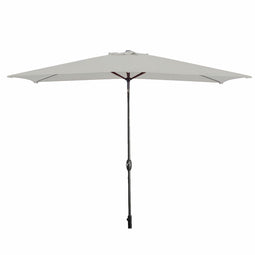 Marbueno Parasol Staal 8 Spaken 200x300 cm Polyester Wit Tuin, Zwembad, Terras