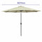 Marbueno Parasol Staal 8 Spaken D270 cm Polyester Beige Tuin, Zwembad, Terras 10483
