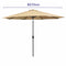 Marbueno Parasol Staal 8 Spaken D270 cm Polyester Bruin Tuin, Zwembad, Terras