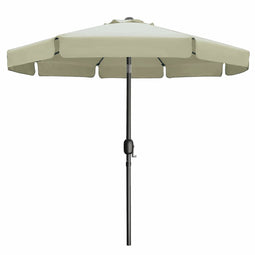 Marbueno Parasol Staal 8 Spaken D300 cm Polyester Beige Tuin, Zwembad, Terras