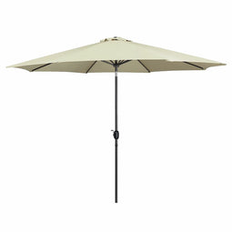 Marbueno Parasol Staal 8 Spaken D300 cm Polyester Beige Tuin, Zwembad, Terras 10486