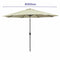 Marbueno Parasol Staal 8 Spaken D300 cm Polyester Beige Tuin, Zwembad, Terras 10486