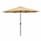 Marbueno Parasol Staal 8 Spaken D300 cm Polyester Bruin Tuin, Zwembad, Terras