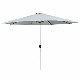 Marbueno Parasol Staal 8 Spaken D300 cm Polyester Wit Tuin, Zwembad, Terras 10487