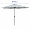 Marbueno Parasol Staal 8 Spaken D300 cm Polyester Wit Tuin, Zwembad, Terras 10487