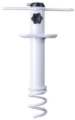 Marbueno Parasol Suction Staal Wit 35,5x15x6 cm Strand en Tuin 10506