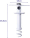 Marbueno Parasol Suction Staal Wit 35,5x15x6 cm Strand en Tuin 10506