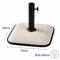 Marbueno Parasol Vierkant Cement 35X35X5,2 cm 11KG Wit Tuin, Zwembad, Terras 10457
