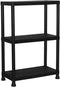 Marbueno - Rek 3 Planken - Kunststof Zwart - 61x31x91 cm - Tuin 10536