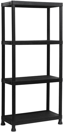 Marbueno Rek 4 Planken Zwart Plastic 61x31x131 cm Tuin 10537