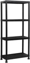 Marbueno Rek 4 Planken Zwart Plastic 61x31x131 cm Tuin 10537