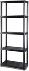 Marbueno - Rek 5 Planken - Kunststof Zwart 61x31x171 cm Tuin 10538