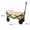 Marbueno Vouwbare Multifunctionele Kar 150 KG Beige Tuin, Strand, Camping 86X50X59 cm