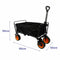 Marbueno Vouwbare Multiusos Trolley Staal 200 KG Zwart Tuin, Strand en Camping 86X50X59 cm
