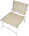 MARCEDDI -Tuinstoel met voetenbank set van 2 - Beige - Textileen