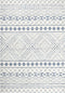 MARGAND - Vloerkleed - Wit/Blauw - 160 x 230 cm - Polyester