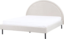 MARGUT - Bed - Beige - 160 x 200 cm - Polyester