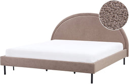 MARGUT - Bed - Taupe - 180 x 200 cm - Bouclé