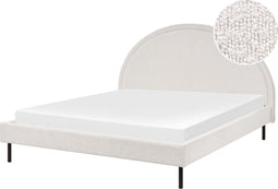 MARGUT - Bed - Wit - 160 x 200 cm - Bouclé