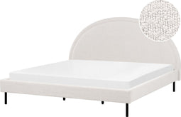 MARGUT - Bed - Wit - 180 x 200 cm - Bouclé