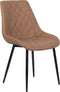 MARIBEL - Eetkamerstoel - Bruin - Kunstleer