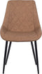 MARIBEL - Eetkamerstoel - Bruin - Kunstleer
