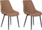 MARIBEL - Eetkamerstoel - Bruin - Kunstleer