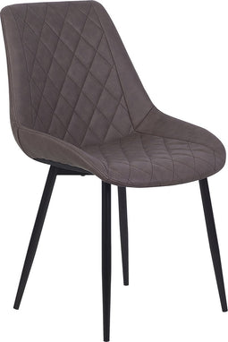 MARIBEL - Eetkamerstoel - Donkerbruin - Kunstleer