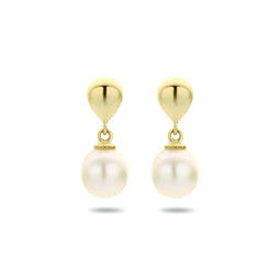 Marie Celeste oorhangers parel - 5 - Goud