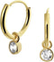 Marie Celeste oorringen met hangers zirkonia - 11 mm - Goud