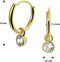 Marie Celeste oorringen met hangers zirkonia - 11 mm - Goud