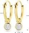 Marie Celeste oorringen met hangers zirkonia - 11 mm - Goud