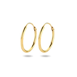 Marie-Celeste Oorringen Ronde Buis 15 mm - Goud