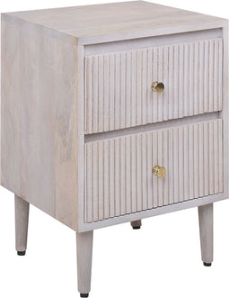 MARIETTA - Nachtkastje - Wit - Mangohout