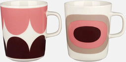 Marimekko - Härkä & Melooni - mok - 2,5 dl - Roze Bruin - Set van 2