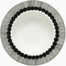 Marimekko - Oiva Siirtolapuutarha - Diep Bord - 20cm - Wit-Zwart