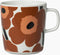 Marimekko - Oiva Unikko - Mok - 4dl - Bruin-Rood