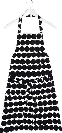 Marimekko schort Räsymatto zwart-wit
