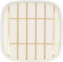 Marimekko - Tiilskivi - Bord - 10 x 10 cm - Wit en Goud