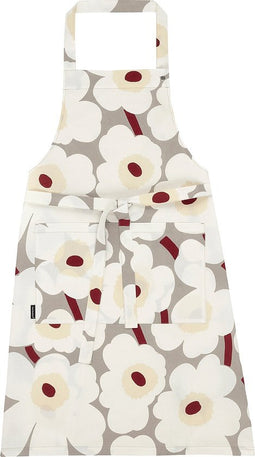 Marimekko - Unikko - Keukenschort - Grijs met rood accent