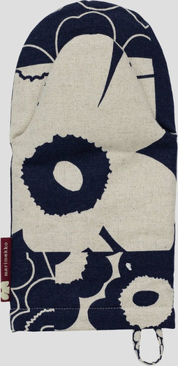 Marimekko - Unikko - Kollaasi - Ovenwant - Donkerblauw