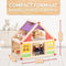 Marionette Wooden Toys Houten Poppenhuis Incl. Meubels en Poppetjes - 11-Delige Kinderspeelgoed Set