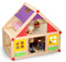 Marionette Wooden Toys Houten Poppenhuis Incl. Meubels en Poppetjes - 11-Delige Kinderspeelgoed Set